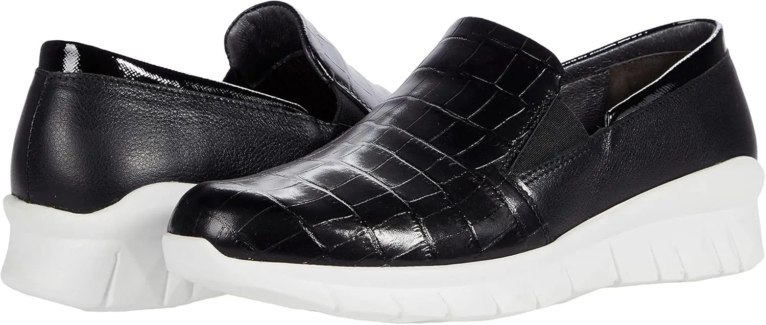 NAOT Footwear Women's Titan Slip On Shoe Black Croc Lthr Combo 10 M US