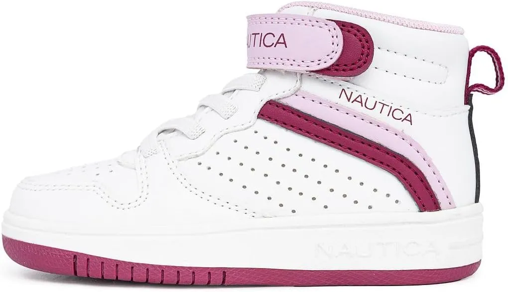 Nautica Kids High Top Basketball Sneakers – Toddler/Little Kid Fashion Boots, Comfortable Athletic Walking Shoes for Boys and Girls