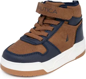 Nautica Kids High Top Basketball Sneakers – Toddler/Little Kid Fashion Boots, Comfortable Athletic Walking Shoes for Boys and Girls