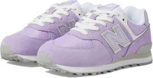 New Balance Kids 574 V1 70s Racing Lace-up Sneaker, Lilac Glo/Bright Lavender, 11 US Unisex Little
