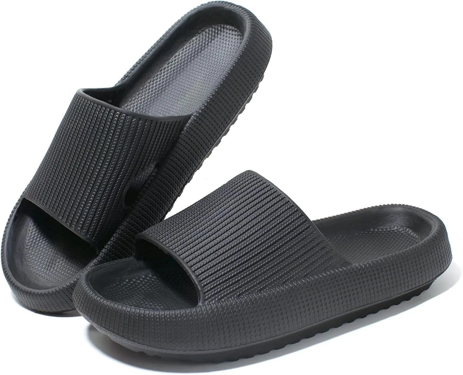 NewDenBer Cloud Slides Slippers for Women and Men Soft Cushioned Thick Sole Shower Bathroom Indoor Outdoor House Slide Sandals