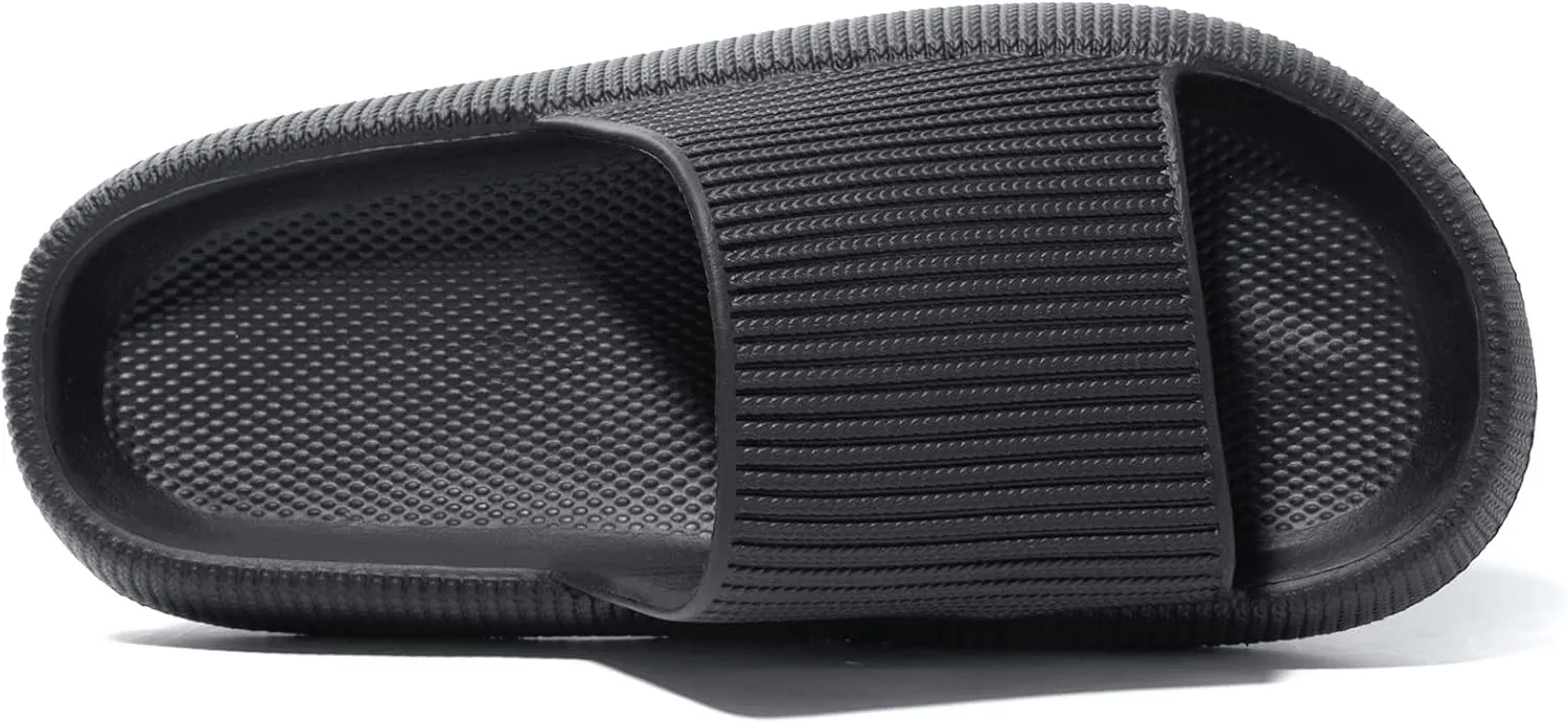 NewDenBer Cloud Slides Slippers for Women and Men Soft Cushioned Thick Sole Shower Bathroom Indoor Outdoor House Slide Sandals