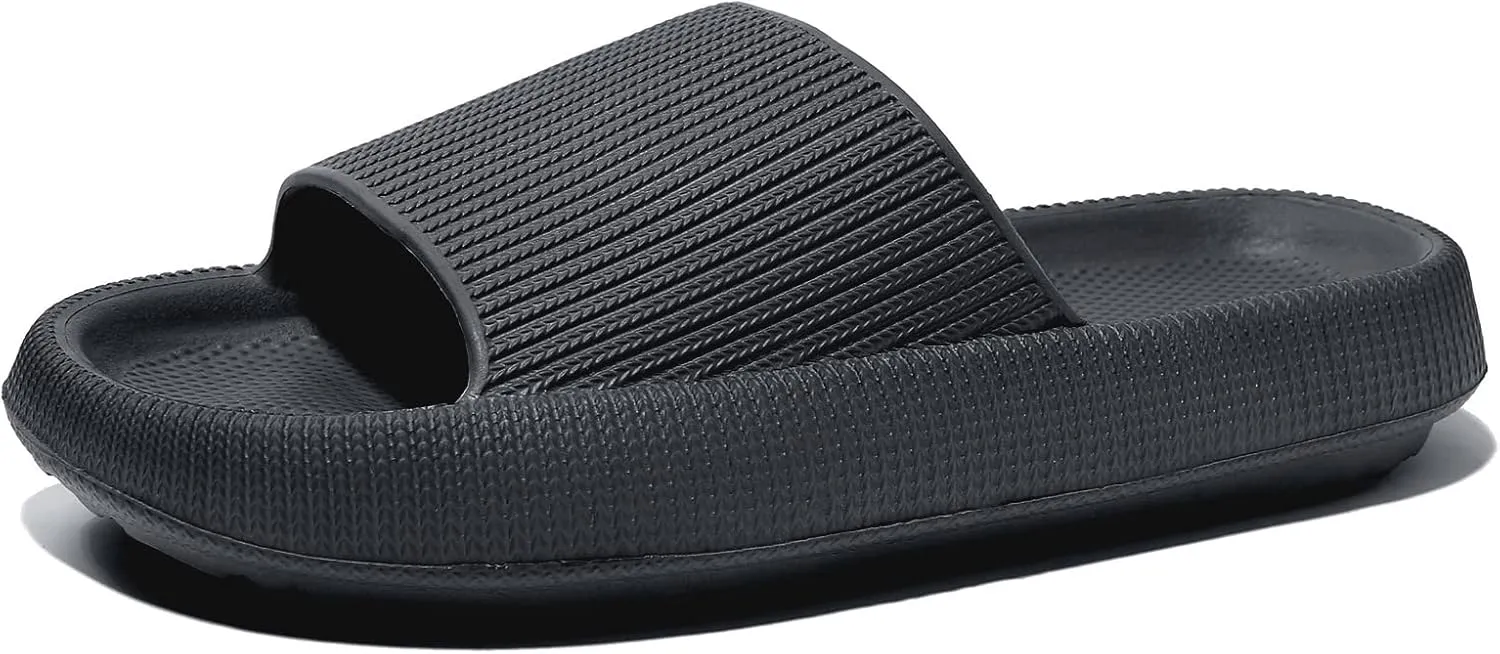 NewDenBer Cloud Slides Slippers for Women and Men Soft Cushioned Thick Sole Shower Bathroom Indoor Outdoor House Slide Sandals