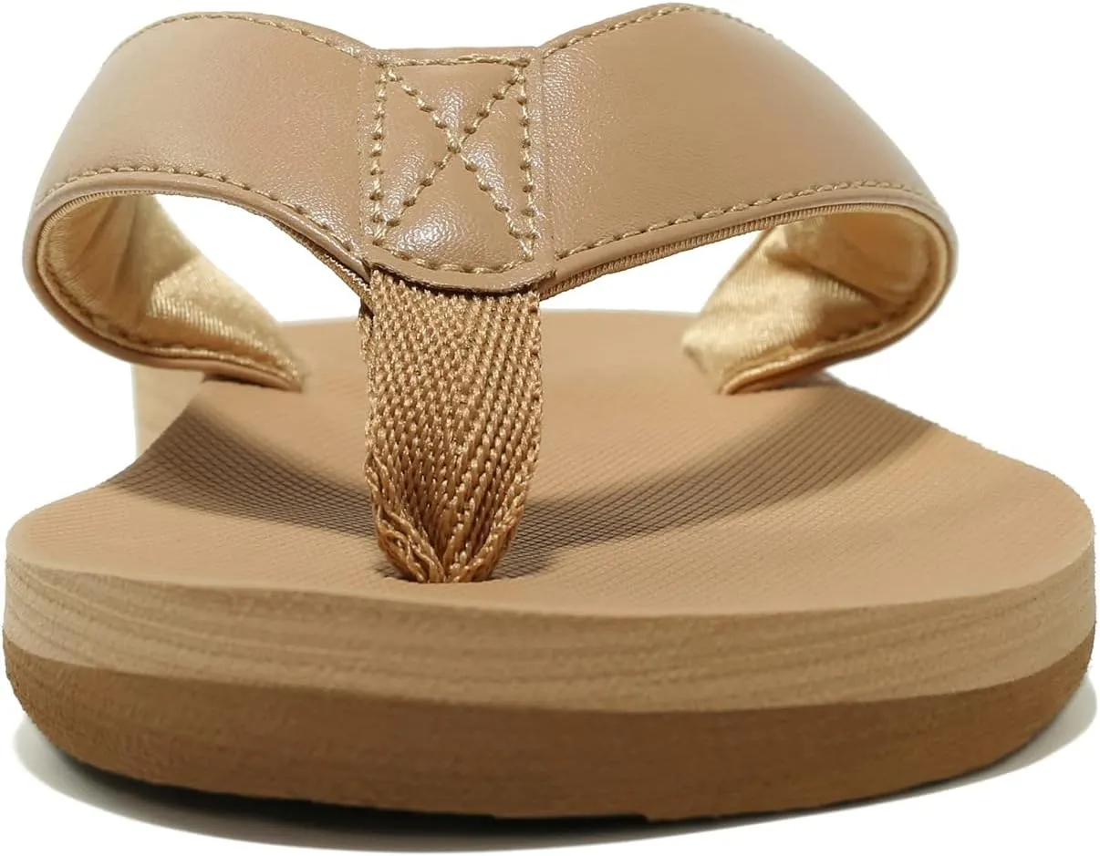 NewDenBer Women's Comfortable Flip Flops Lightweight Arch Support Summer Thong Sandals