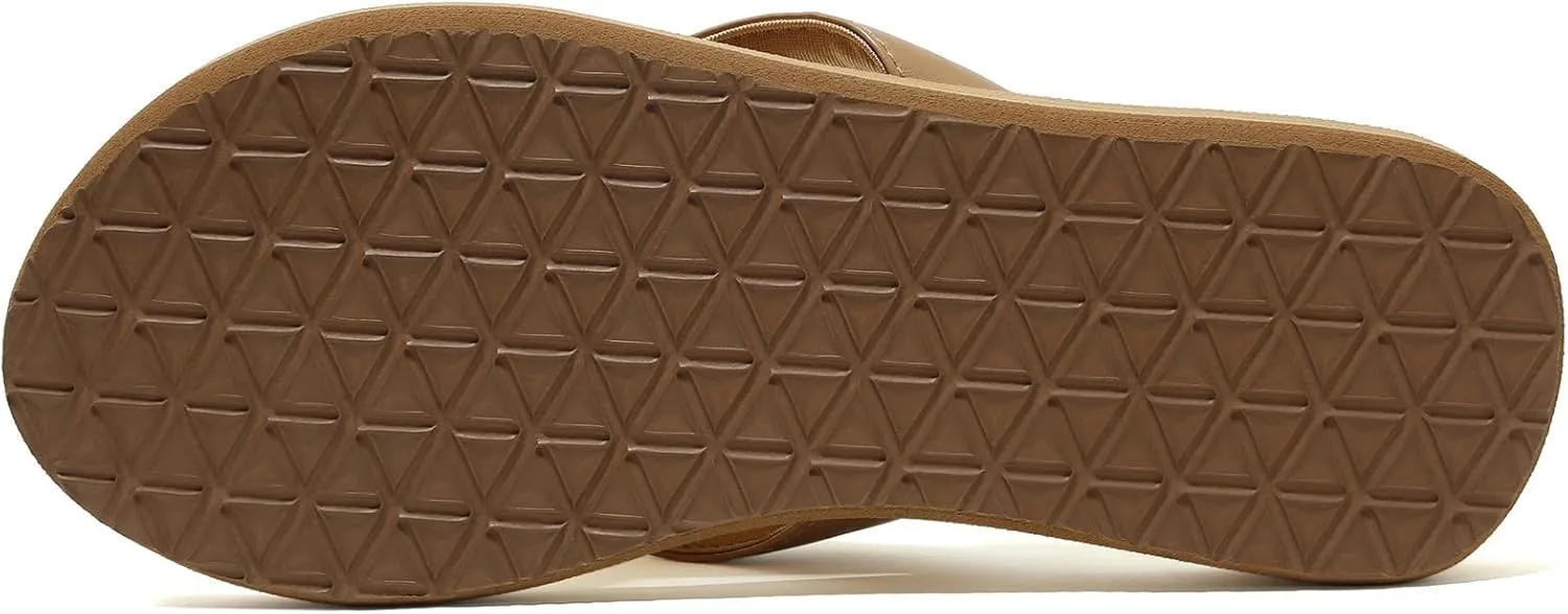 NewDenBer Women's Comfortable Flip Flops Lightweight Arch Support Summer Thong Sandals