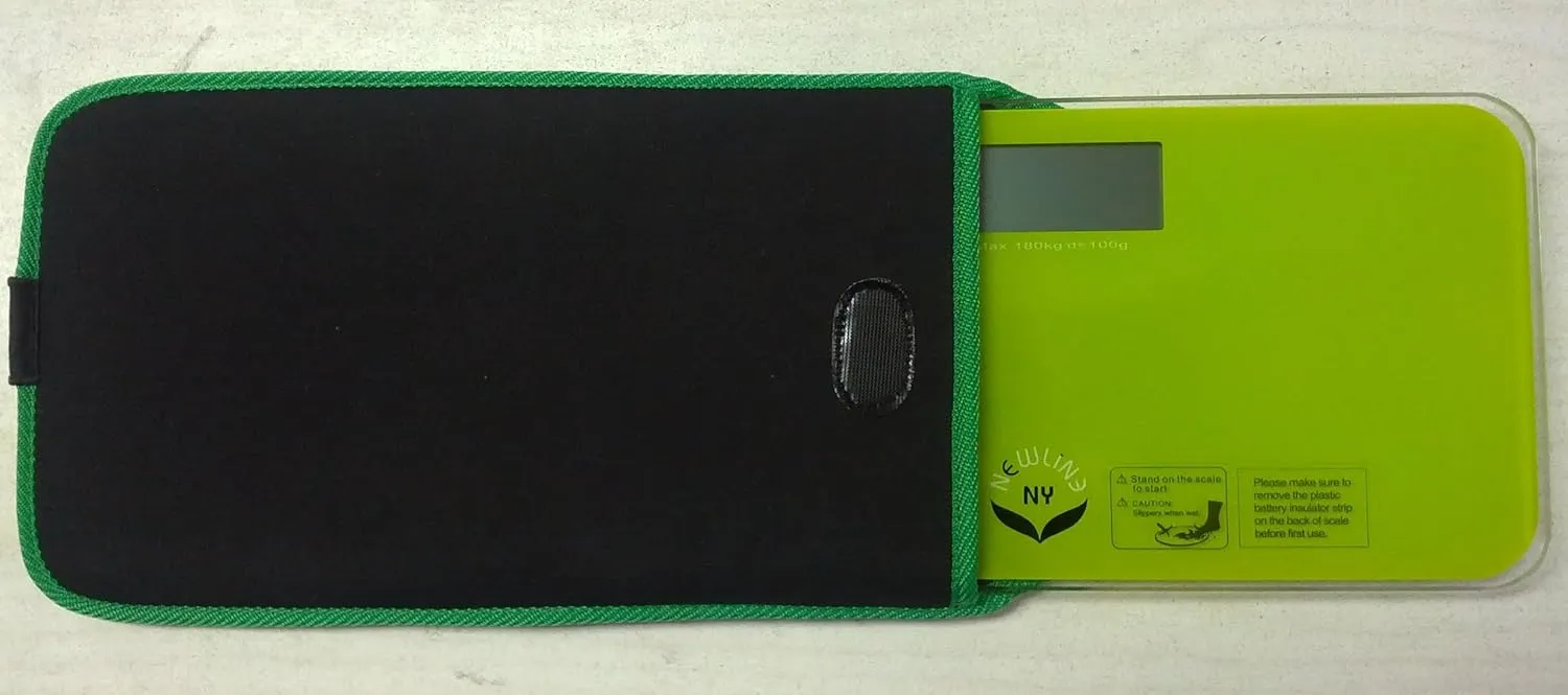 NewlineNY Green Mini Bathroom Travel Scale with Protection Sleeve, SBB0719MLG 101BG