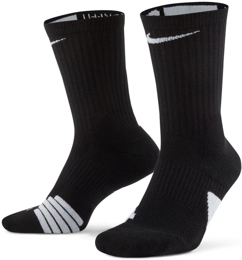 Nike Elite Crew Black/White/White LG (US Men's Shoe 8-12, Women's Shoe 10-13)