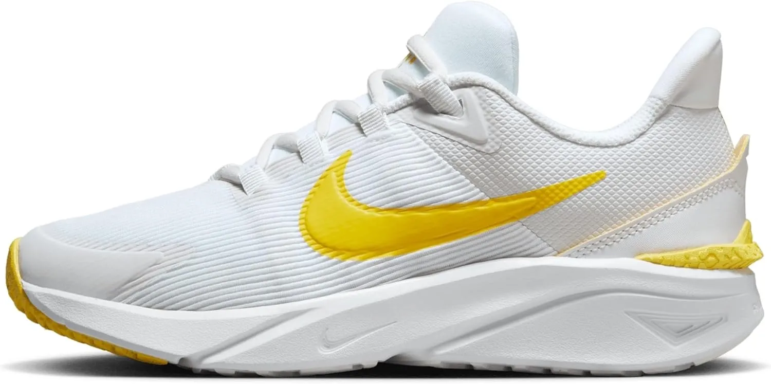 Nike Unisex Kid's Sneaker, Summit White Opti Yellow Vivid, 3.5 Big