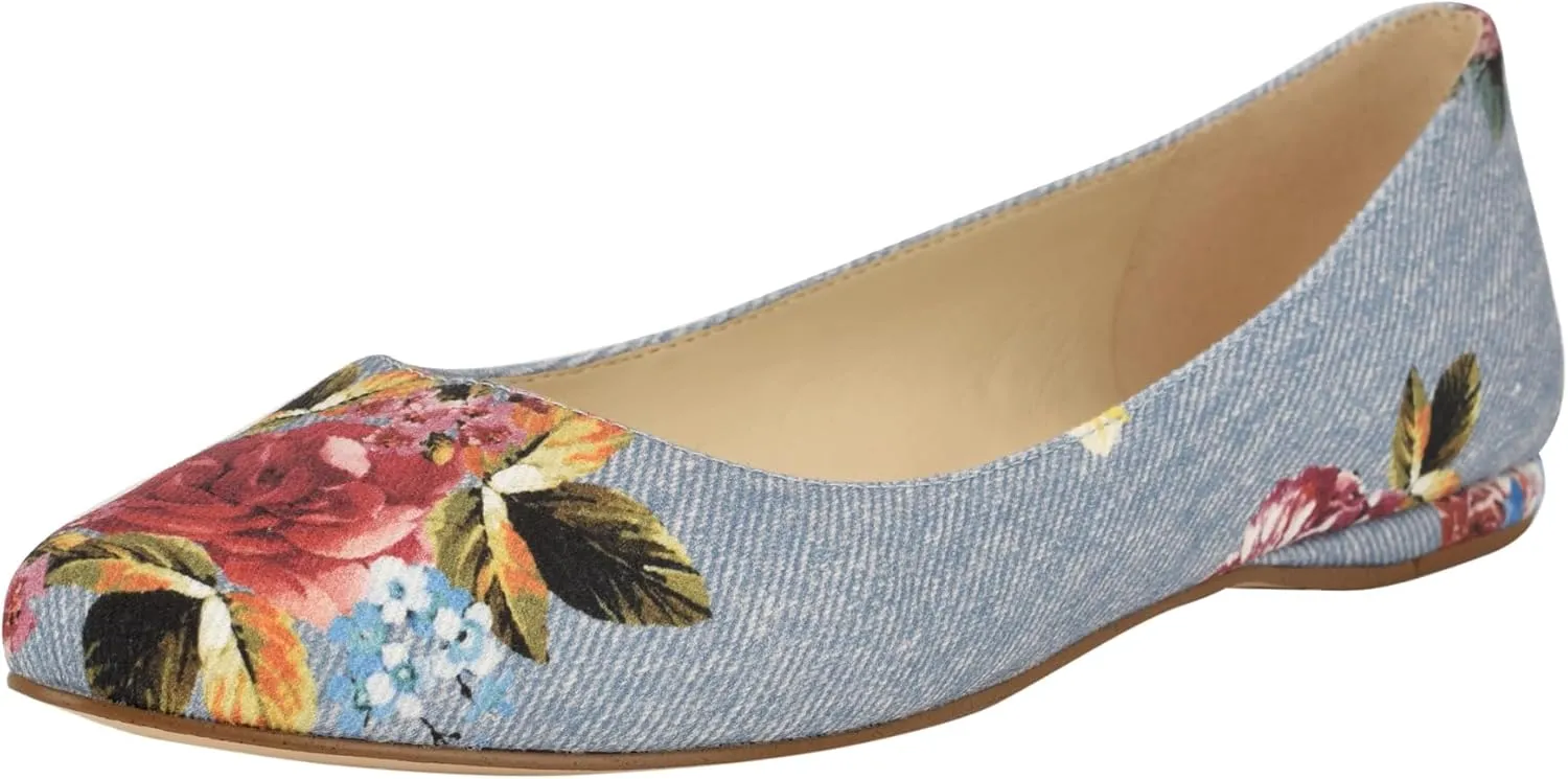 Nine West Women's Speakup Pointy Toe Slip-On Ballet Flat