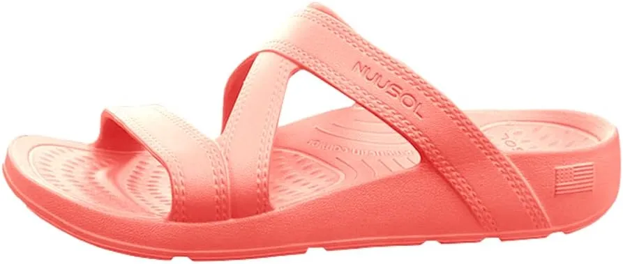 NUUSOL Women Hailey Slide, Lightweight EVASOL Foam Footwear