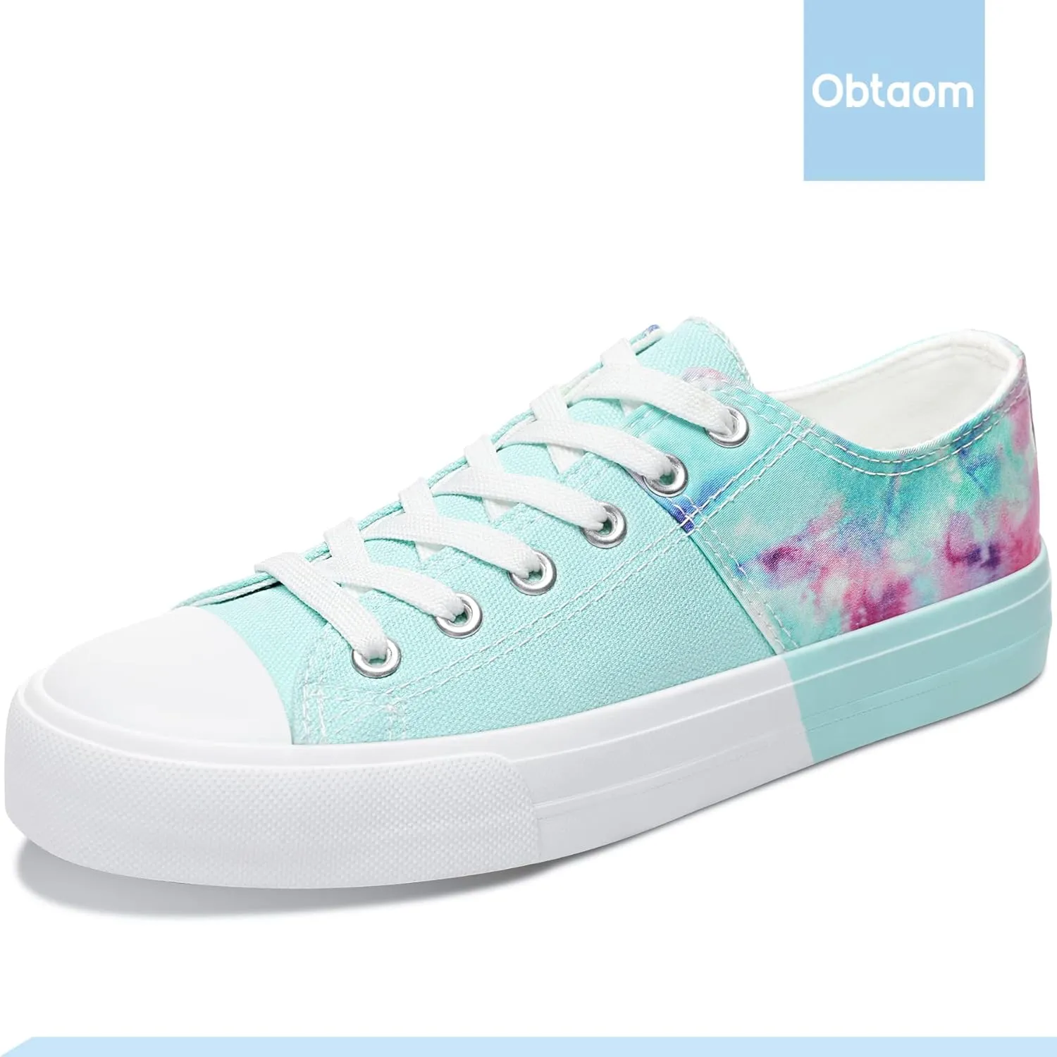 Obtaom Unisex Canvas Shoes Low Top Fashion Sneakers Slip on Walking Shoe