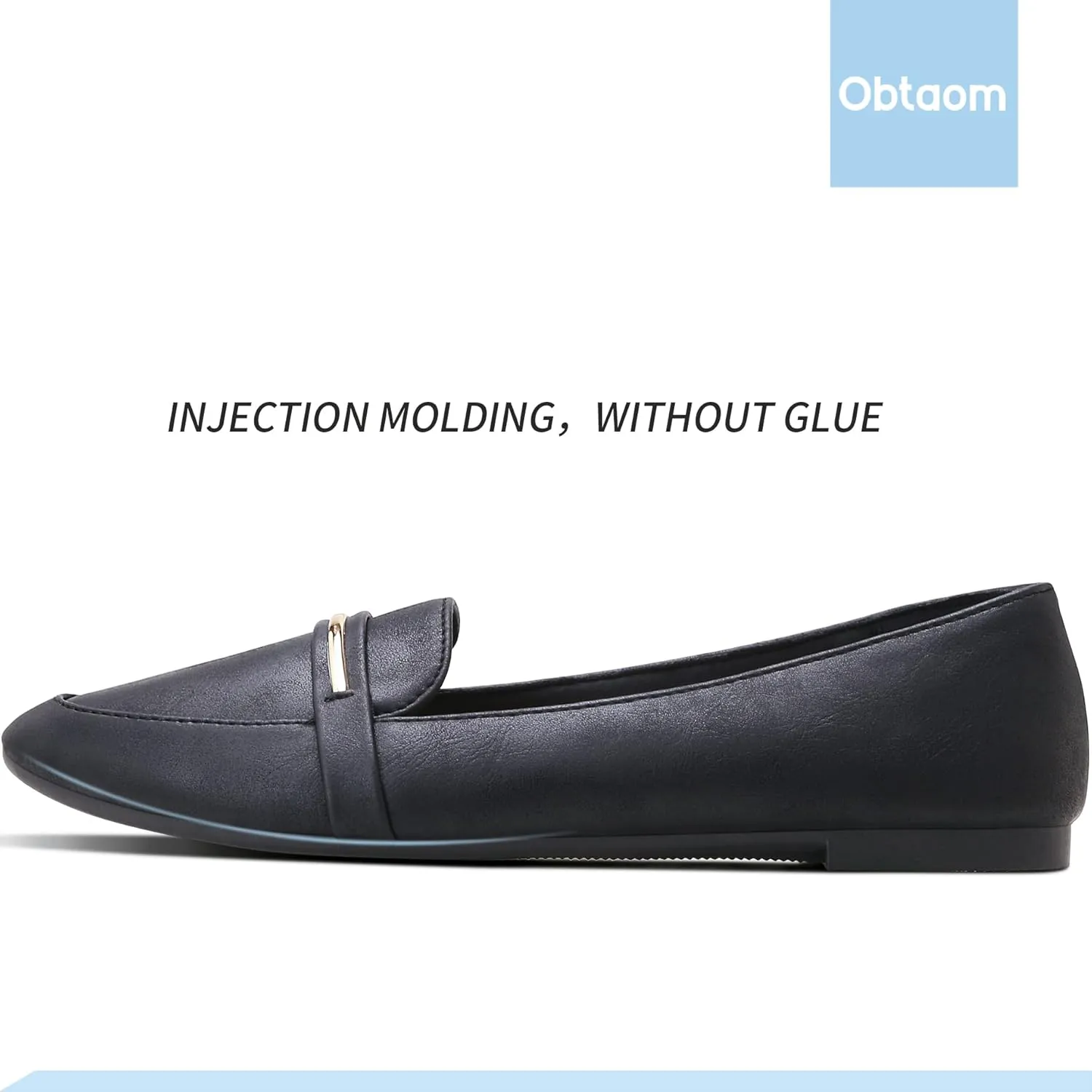 Obtaom Women's Pointy Toe Loafer Flat Comfortable Faux Suede Work Shoes,Cute Penny Loafer Slip On Ballet Flat