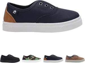 Oomphies Robin Boys Slip-On Sneakers – Canvas Upper, Elastic Strap, Cushioned Insole & Durable Rubber Sole