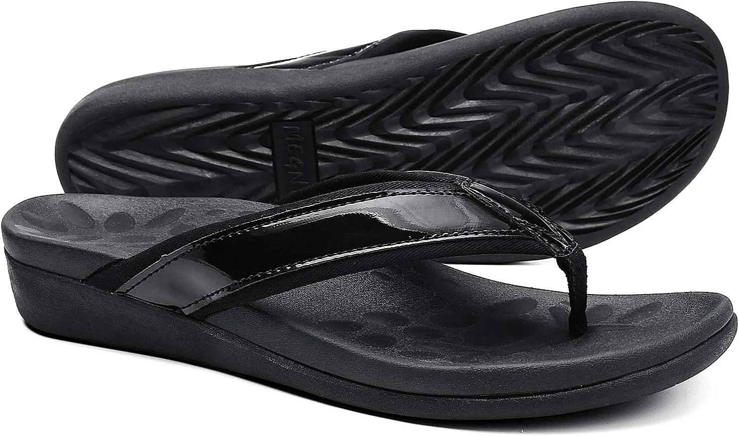 Orkii Womens Orthopedic Sandals for Plantar Fasciitis Feet, Best Orthotic Flip Flops With Arch Support, Comfortable Walking Sandals for Summer Beach, River, Pool