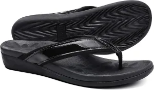 Orkii Womens Orthopedic Sandals for Plantar Fasciitis Feet, Best Orthotic Flip Flops With Arch Support, Comfortable Walking Sandals for Summer Beach, River, Pool