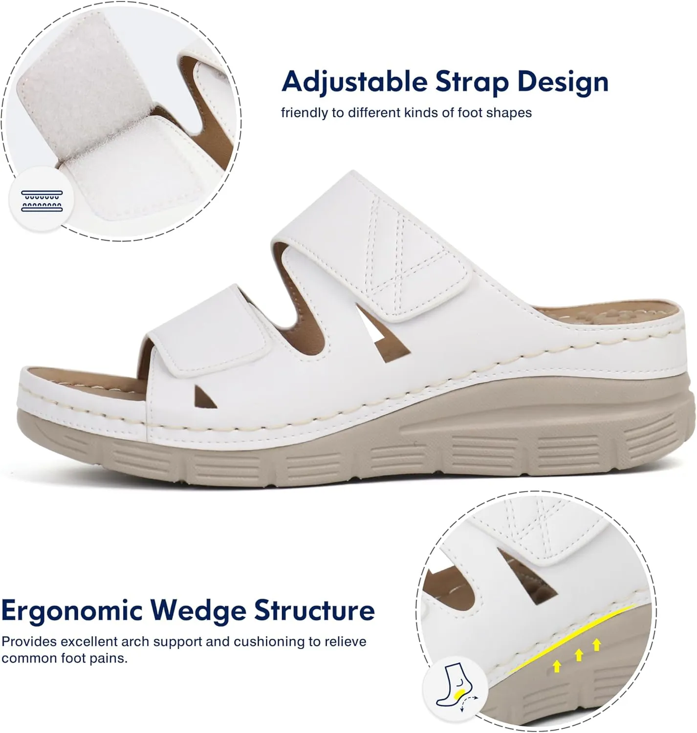Ortho rest Women Arch Support Slides Orthotic Walking Sandals Orthopedic Sandals