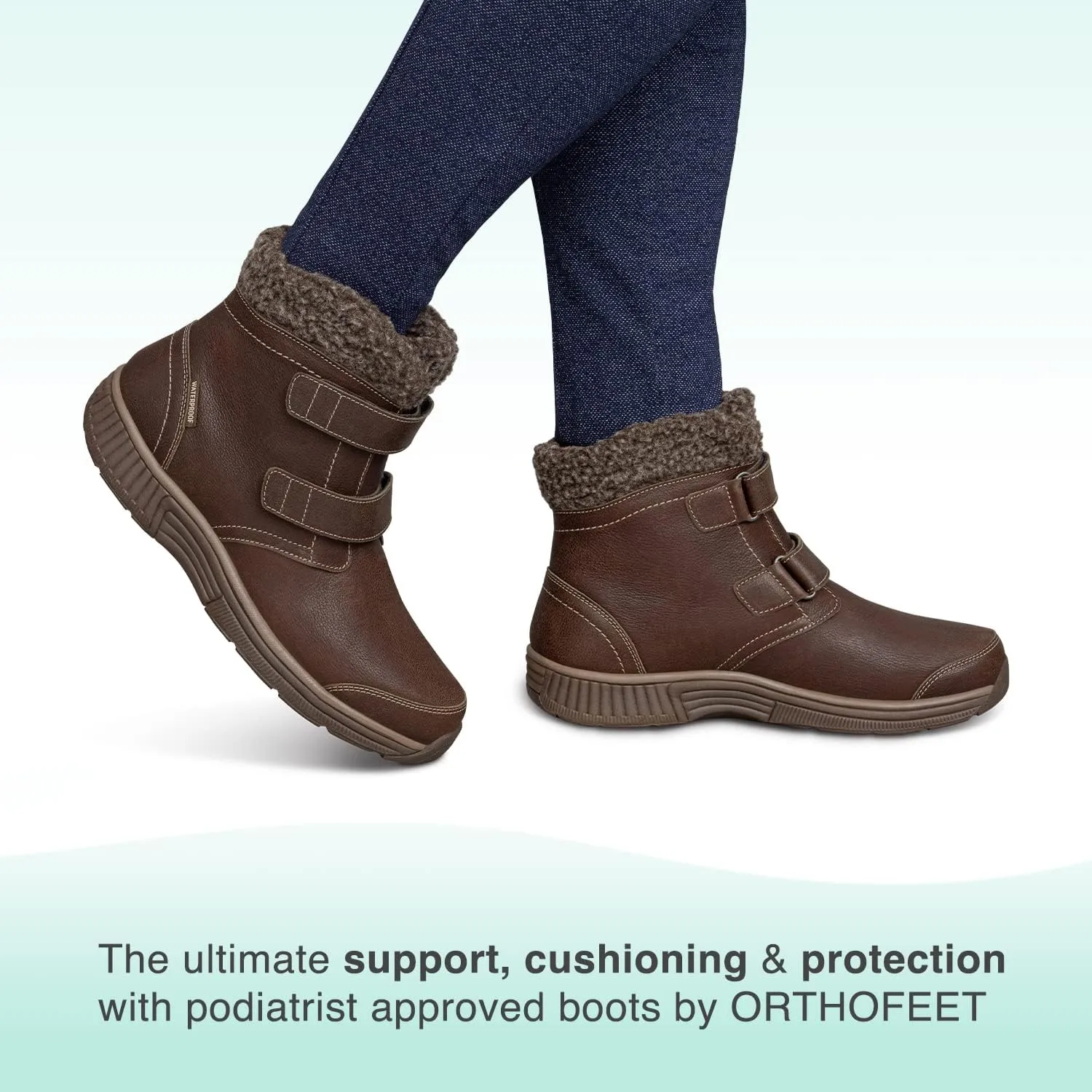 Orthofeet Women's Orthopedic Waterproof Winter Boot with Arch Support Florence