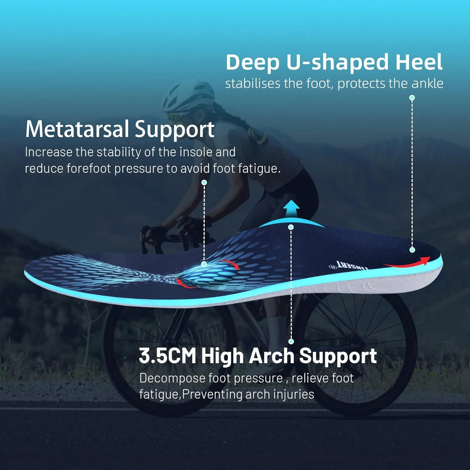 Orthopedic Insert Men Women Metatarsal Insoles Relief Plantar Fasciitis Pain Flat Feet Overpronation Heel Spurs Pads 210lbs  Heavy Duty High Arch Support Inserts Size(10-10 1/2)
