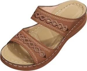 Orthopedic Sandals For Women,Women's Sandals Wedge Massage Roman Casual Sandals Women's Slide Gladiator Sandals For Women Wedge
