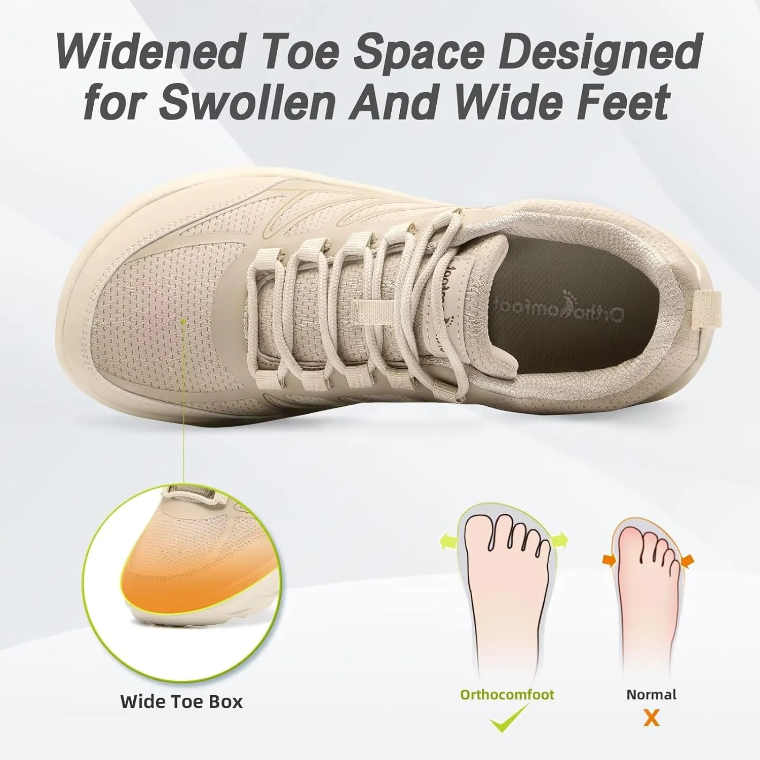 Orthopedic Shoes for Men Diabetic Wide: Comfortable Casual Arch Support Plantar Fasciitis Fashion Sneakers, Work Tennis Orthotic High Arch Swollen Feet Walking Shoes for Foot Heel Pain