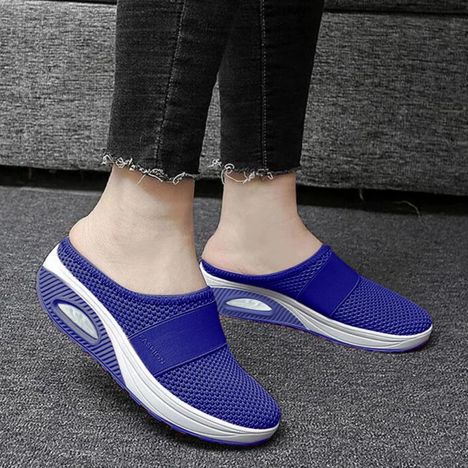 Orthopedic Shoes for Women Slip Ons Walking Shoes Sock Sneakers Slip-On Breathable Mesh Trainers Women's Comfortable Casual Ladies Athletic Shoes Running Jogging Shoes