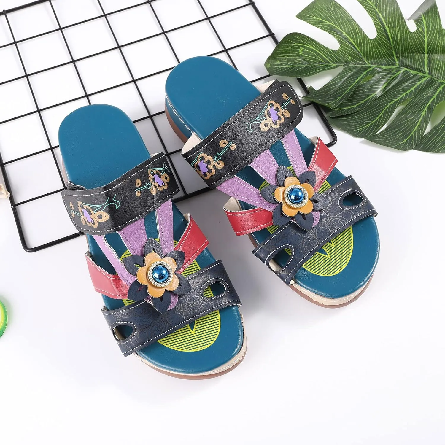 Orthopedic Summer Sandals for Women with Arch Support Walking Shoes Comfortable Adjustable Straps Lightweight Beach Casual Outdoor Plantar Fasciitis Relief