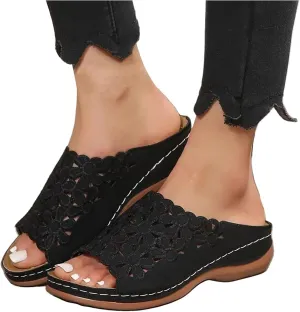 Orthopedic Wedge Sandals for Women Arch Support Slippers Dressy Beach Wedges Comfortable Open Toe Solid Color Summer Sandals for Women 2025 Casual Flip Flops & Travel Comfort Trendy Shoes
