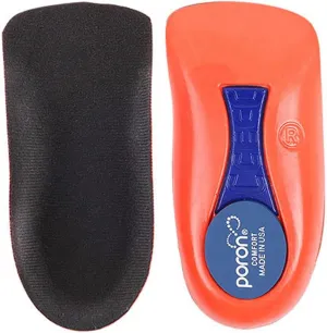 Orthotic Inserts 3/4 Length, Plantar Fasciitis Insoles Heel Cushion, Arch Support Shoe Inserts Insoles for Women and Men Flat Feet, Over-Pronation, High Arch Support Heel Spur Foot Pain Relief (L)