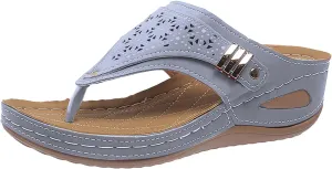 Orthotic Sandals for Women 2025 Slippers Orthopedic Womens Fashion Orthotic Flip Flops Yoga Mat Slides Comfort Plantar Fasciitis Arch Support Slip on Flat Sandals Ladies Soft Cushion