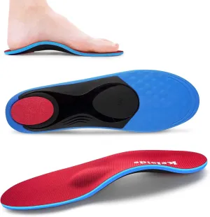 Orthotics Arch Support Metatarsalgia Insoles - Mortons Neuroma Inserts Relief Ball of Foot Pain - Orthopedic Insoles for Flat Feet - Shoe Inserts for Plantar Fasciitis (Red L)