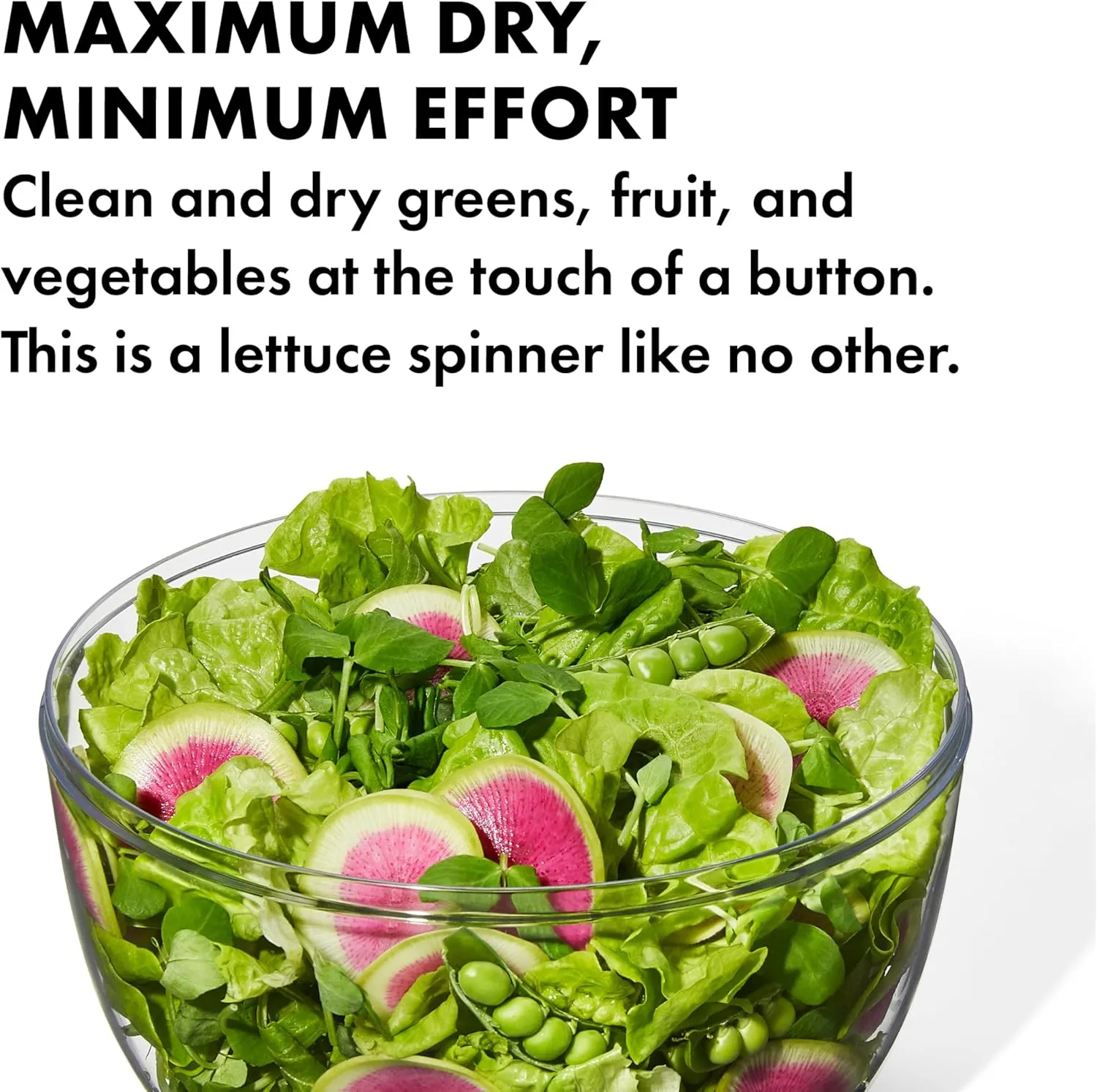OXO Good Grips Salad Spinner | Lettuce Spinner | Fruit Washer | Fruit Washing Bowl with Strainer | Vegetable Cleaner | Salad Cleaner | Lettuce Washer | 6.22 Quart Capacity