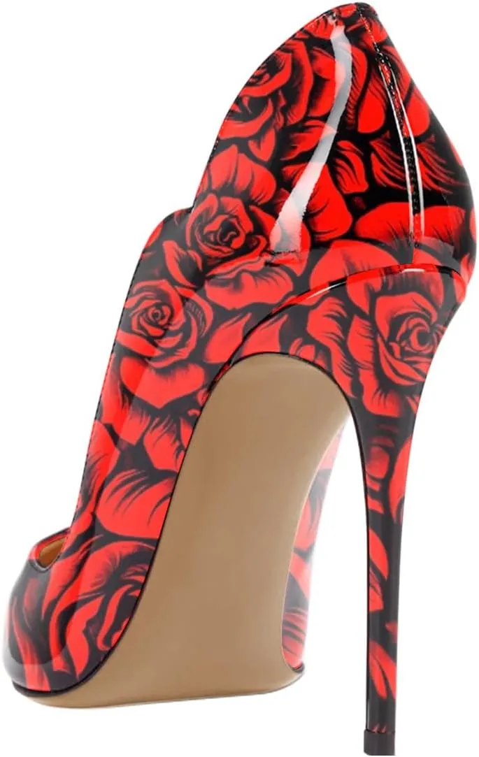 Pazzion Women Chic Sky High Heels Notched Pumps Pointed Toe Stiletto Slip On Formal Event Party Shoes Size 4-16 US