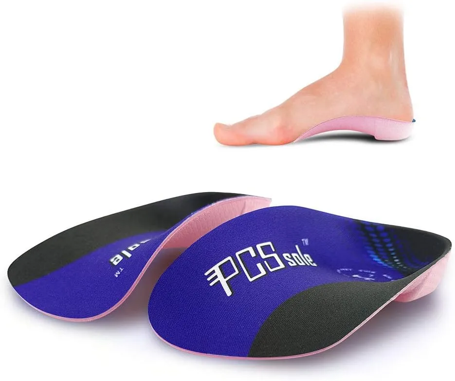 PCSsole 3/4 Orthotics Shoe Insoles High Arch Supports Shoe Insertsfor Plantar Fasciitis, Flat Feet, Over-Pronation, Relief Heel Spur Pain (XL:Men9-11/Women10-12)