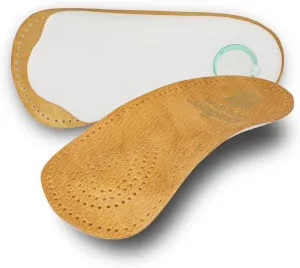 Pedag Holiday | 3/4 Length Sheepskin Orthotic Inserts | Handmade in Germany | Arch Support | Metatarsal Pad | Heel Cushion | Fits Low Profile Tight Shoes | Tan | 1 Pair | US Women 10 / EU 40 US Men 7
