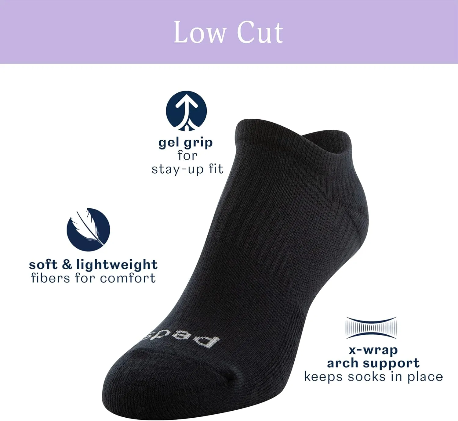 Peds Women's Moisture Wicking Low Cut Socks with X-Wrap Arch Support, Multipairs