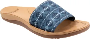 PENDLETON Women's Slide, Colorful Patterned Fabric and Leather Upper, Non-Slip Rubber Sole, Arch Support, 0.5" Heel