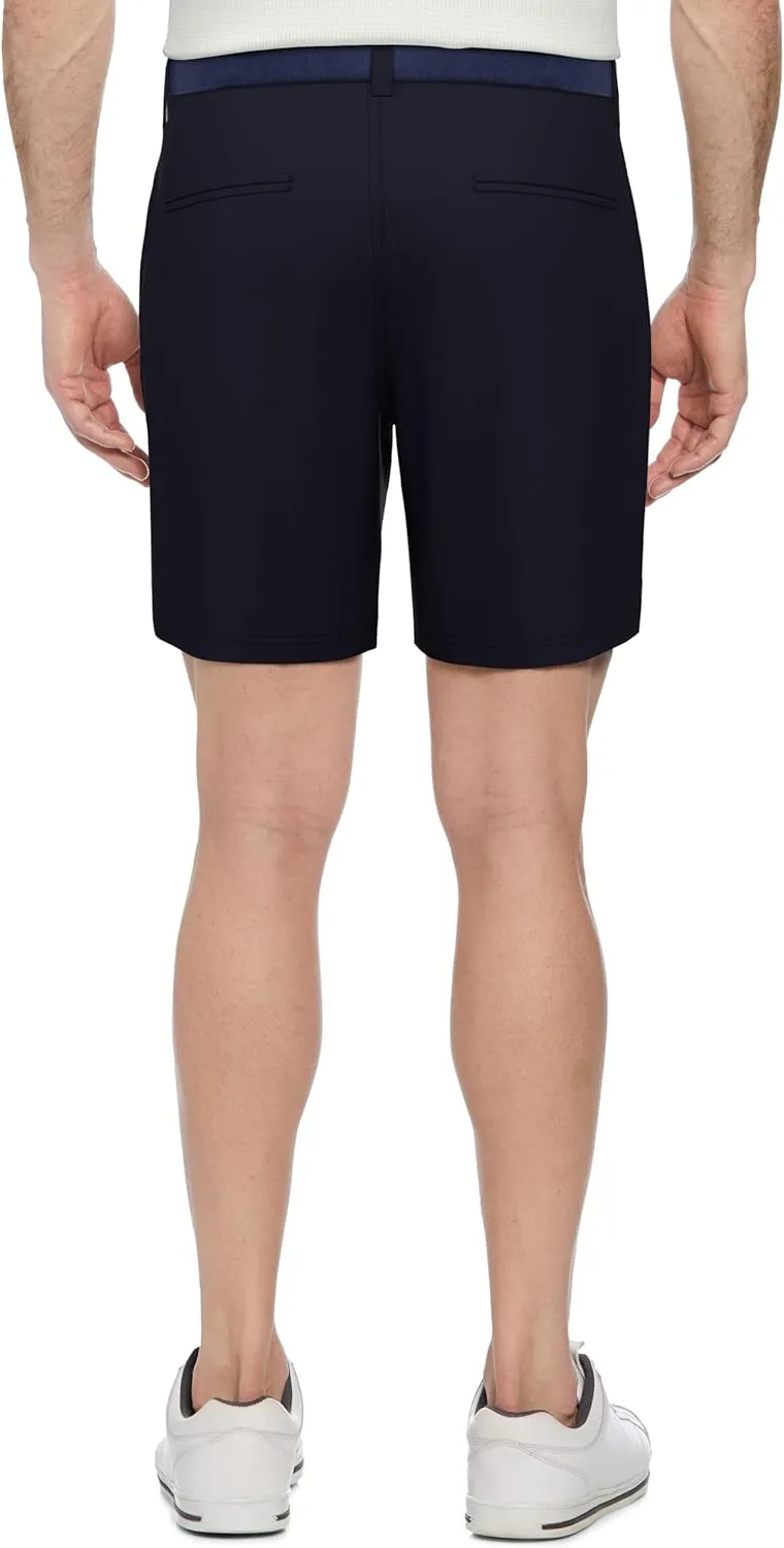 PGA TOUR Men's 8" Solid Performance Pull-on Golf Shorts with Stretch Waistband, Moisture-Wicking, Sun Protection