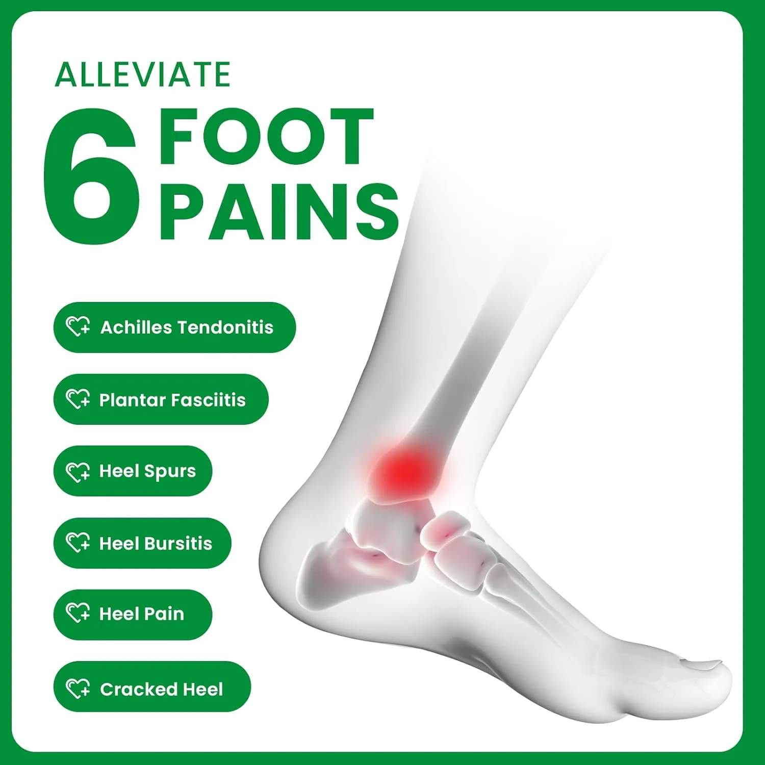 Plantar Fasciitis Heel Cups - Bukihome Arch Support Gel Heel Cushions for Heel Pain Relief, Achilles Tendonitis, Heel Spur, Heel Support, Women 9.5-13 & Men 8.5-12