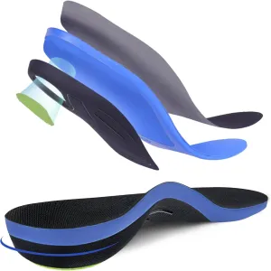 Plantar Fasciitis Insoles, Arch Support Inserts 220  lbs Pain Relief Orthotic for Men Women, Flat Feet Running Work Boot Insole for Standing All Day-XS