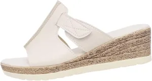 Platform Sandals for Women Slides Casual Dressy Espadrille Wedge Sandals Buckle Band Backless Slip On Summer Wedges