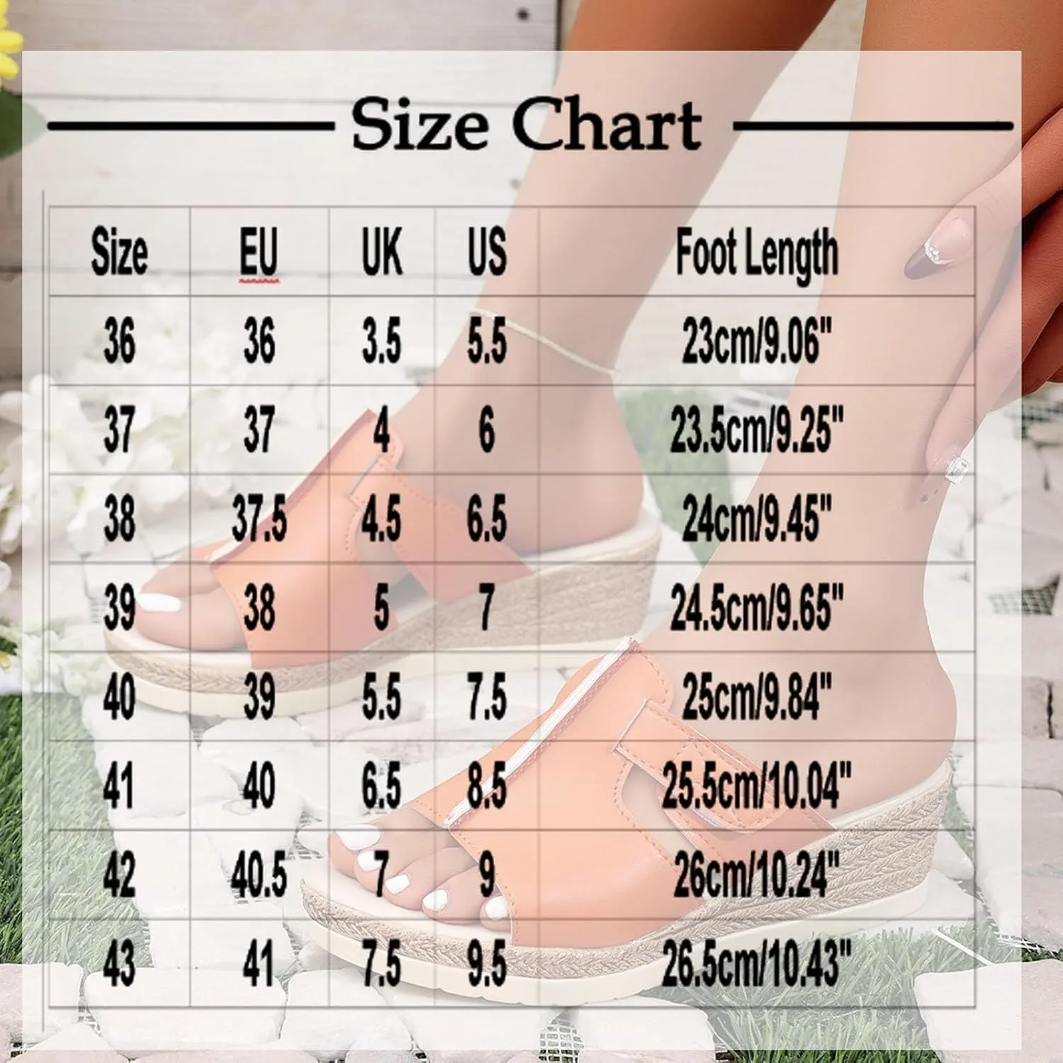 Platform Sandals for Women Slides Casual Dressy Espadrille Wedge Sandals Buckle Band Backless Slip On Summer Wedges