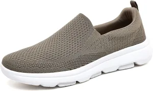 poemlady Men's Casual Slip on Walking Loafer Shoes -Mesh Tennis Work Sneakers