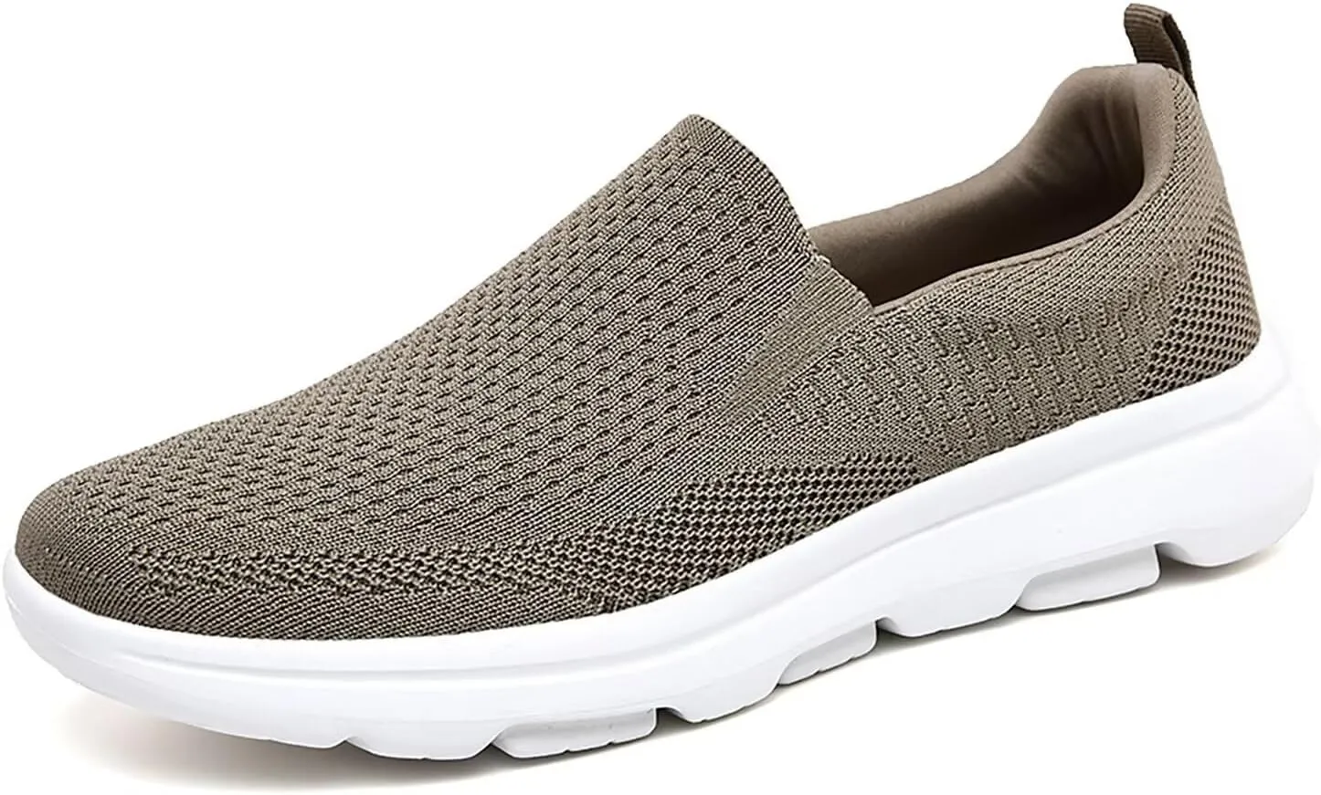 poemlady Men's Casual Slip on Walking Loafer Shoes -Mesh Tennis Work Sneakers