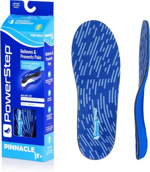 PowerStep Insoles,Pinnacle Junior Kids Pain Relief Shoe Insert, Maximum Cushioning Shoe Insert, For Kids