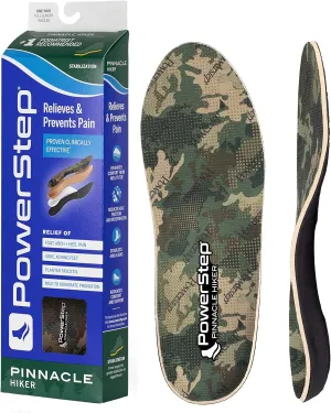 Powerstep Pinnacle Hiker Insoles, Camo, Men's 10-10.5 / Women's 12