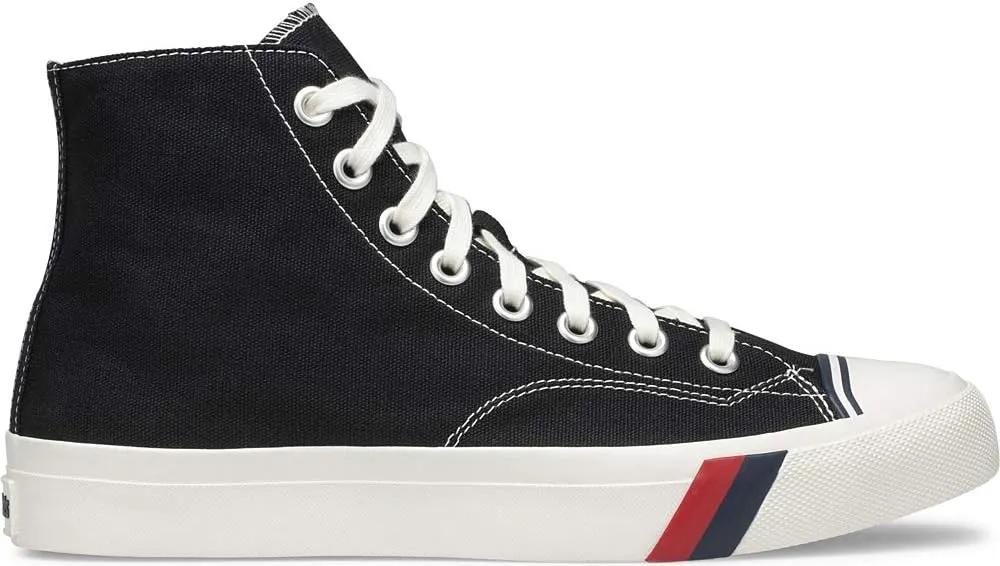 PRO-Keds Men's Royal Hi Lace Up Fashion Sneaker, Black Canvas, 4