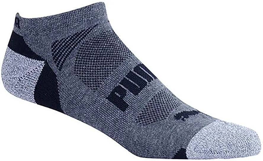 Puma Men's No show Sport Socks, Moisture Control, Arch Support (8 Pair)