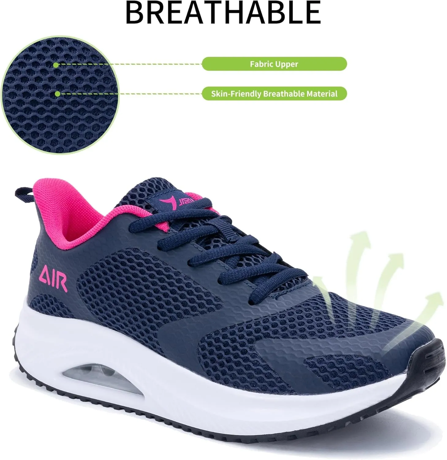 Quseek Womens Plantar Fasciitis Walking Shoes Orthotic Tennis Sneakers Comfortable Non-Slip Breathable Orthotic Shoe for Foot Heel Pain Relief Size US 6-11