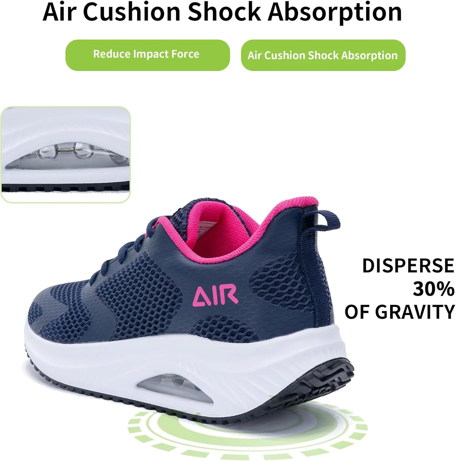 Quseek Womens Plantar Fasciitis Walking Shoes Orthotic Tennis Sneakers Comfortable Non-Slip Breathable Orthotic Shoe for Foot Heel Pain Relief Size US 6-11