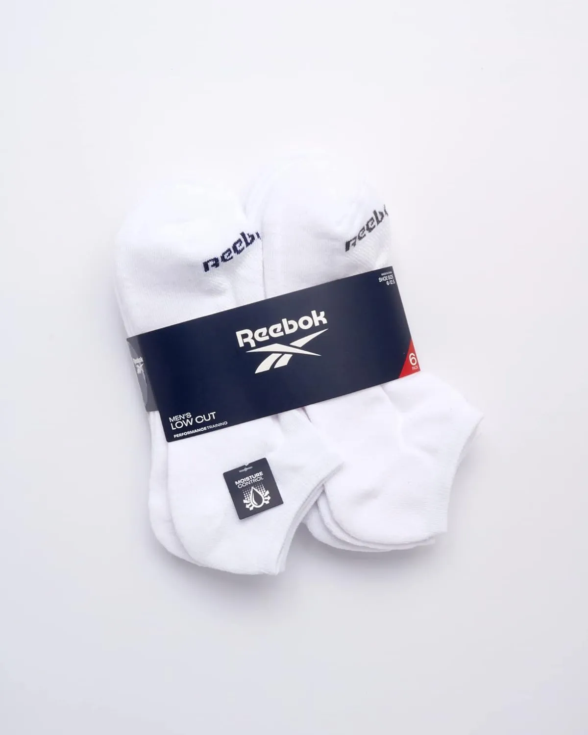 Reebok Men’s Low Cut Socks – 6 Pack Basic Cushion Low Cut No Show Socks for Men - Men's Athletic Socks (Size: 6-12.5)